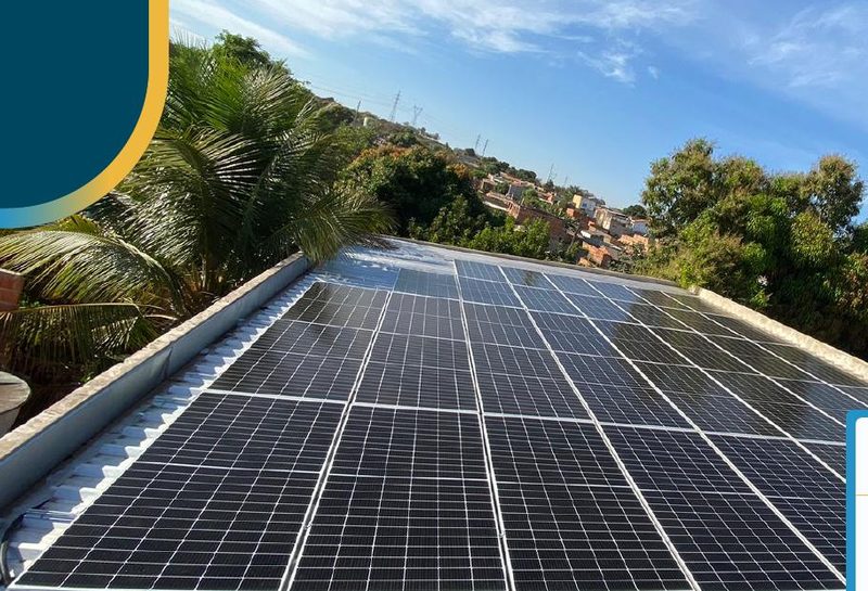 Obra Frios Aguiar em Cuiabá - 29,4 kWp · 3.470 kWh/mês instalados pela Lethan Solar