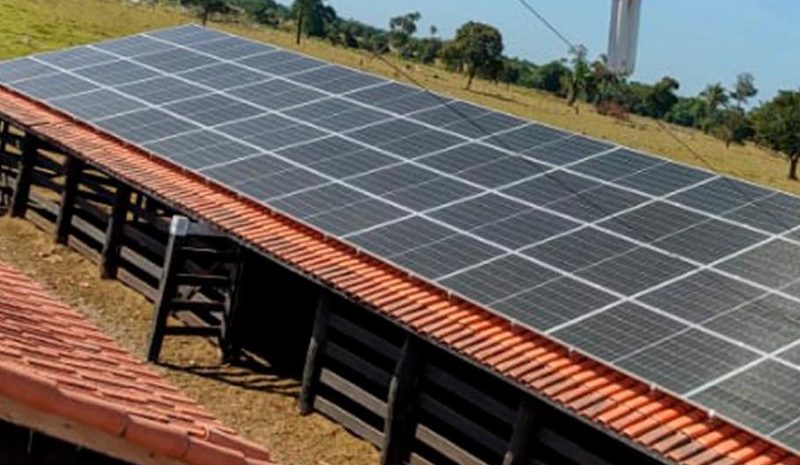 Obra José Carlos Paz Landim em Cáceres - 20,2 kWp · 2.450 kWh/mês instalados pela Lethan Solar - rural