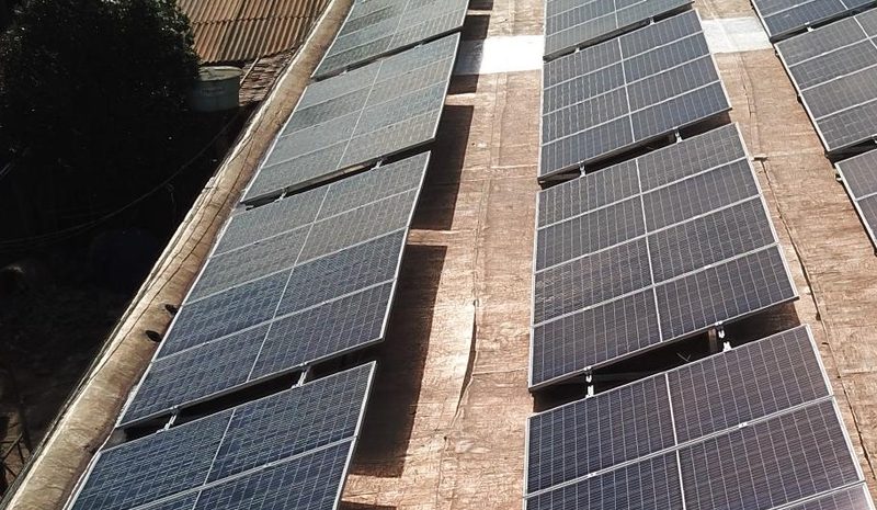 Obra Mendonça em Cuiabá - 44,2 kWp · 5.000 kWh/mês instalados pela Lethan Solar